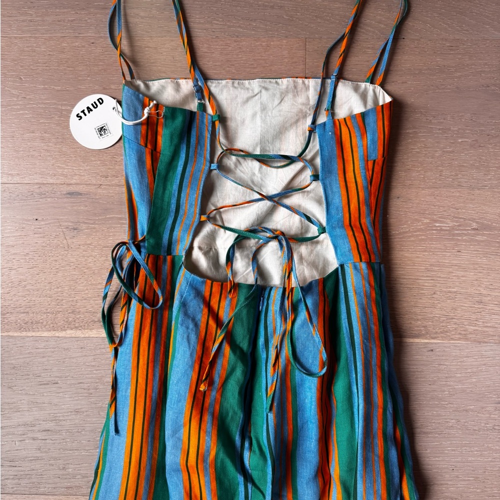 Staud Striped Maxi Dress with Slit - Picture 8 of 13